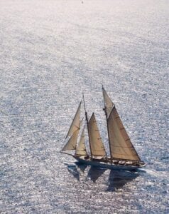 A ship on the water