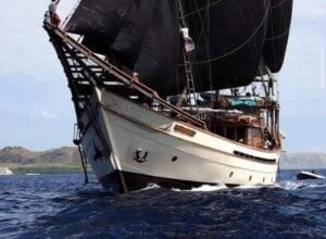 A big sail boat